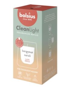 Bolsius Clean Light Navulling Bergamot Neroli 2 Stuks Wit