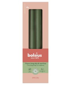 Bolsius Gotische Kaarsen 4 Stuks Metallic Green