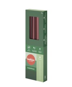 Bolsius Gotische Kaarsen 4 Stuks Velvet Red