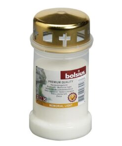 Bolsius Herdenkingslicht det Deksel Cr&egrave;me/Goud 12 Stuks