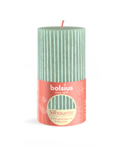 Bolsius Silhouette Stompkaars Jadegroen Met Print 13x6