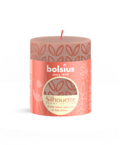 Bolsius Silhouette Stompkaars Misty Pink Met Print 8x6
