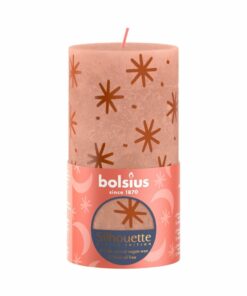 Bolsius Silhouette Stompkaars met Print 13x6.8 cm Creamy Caramel