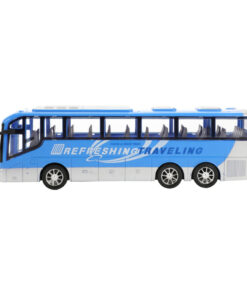 Cars & Trucks Blauwe Reisbus 32cm Frictie