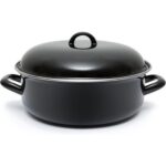 CasaLupo Emaille Braadpan 22 cm Zwart