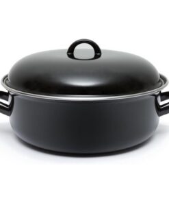 CasaLupo Emaille Braadpan 22 cm Zwart