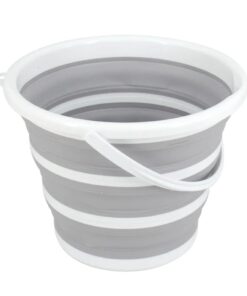 Clean Home Opvouwbare Emmer 10L Grijs/Wit