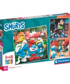 Clementoni Super Color Puzzel Smurfen 3x48 Stukjes