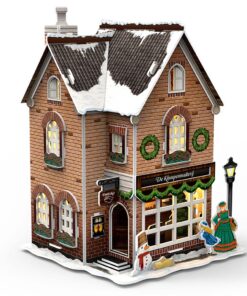 Cubic Fun 3D Puzzel Hollands Huisje Winter Klompenmakerij + Licht 53 Stukjes