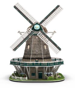 Cubic Fun 3D Puzzel Molen + Licht 64 Stukjes