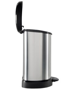 Curver Decobin Pedaalemmer Ovaal 20L Zilver/Zwart