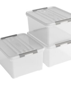 Curver Handy+ Opbergboxen 3x35L Transparant/Grijs