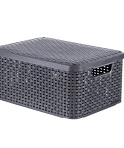 Curver Style Opbergmand met Deksel 18L Antraciet