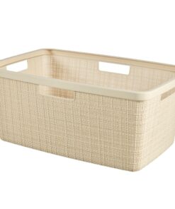 Curver Wasmand Jute-Look 46L Cr&egrave;me