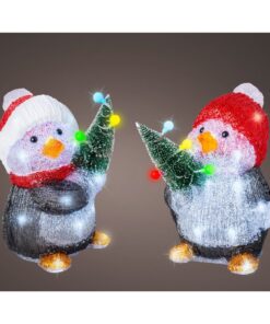 Decoratie LED Pingu&iuml;n 17x17.5x26 cm Acryl Assorti