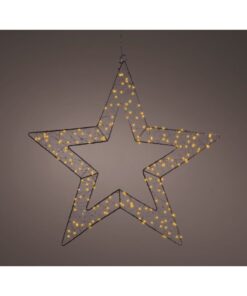 Decoratie Metalen LED Ster 1x58x58 cm Zwart