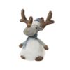 Decoratie Winter Hert 19x12x22 cm Wit