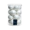 Decoris Glazen Kerstballen 8 cm 16 Stuks Parelmoer