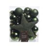 Decoris Kerstballen Mat/Glas/Glitter 33 Stuks Groen