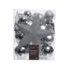 Decoris Kerstballen Mat/Glas/Glitter 33 Stuks Zilver