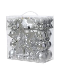 Decoris Kerstboom Decoratie 67-delig Zilver