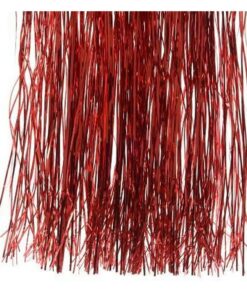 Decoris Lametta Kerstversiering Glans Rood 50x40 cm
