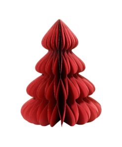 Decoris Papieren Kerstboom Decoratie 48x60 cm Rood
