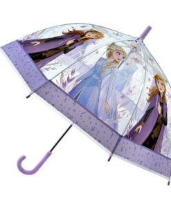 Disney Frozen Kinderparaplu 70 cm Paars/Transparant