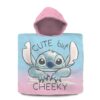 Disney Stitch Badponcho 60x120 cm Roze/Blauw