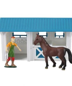 Dutch Farm Paardenstal met Figuur en Paard
