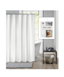 Dutch House Douchegordijn Damast 180x200 cm Wit