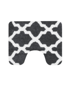 Dutch House Toulon Toiletmat 60x50 cm Antraciet/Wit