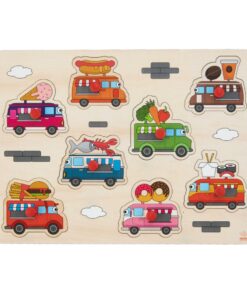 Engelhart Houten Knopjes Puzzel Foodtrucks 8 Stukjes