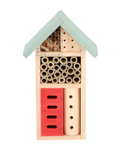 Esschert Design Houten Insectenhotel 9x15x26 cm Naturel/Mintgroen/Rood