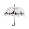 Esschert Design Paraplu Vogels op Draad 83 cm Transparant/Zwart