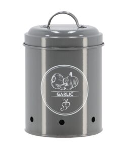 Esschert Design Voorraadblik voor Knoflook Antraciet