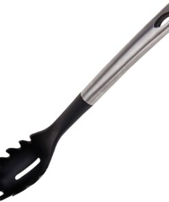 Excellent Houseware Spaghettilepel 33 cm RVS/Zwart/Nylon