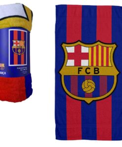 FC Barcelona Badlaken 100x180 cm Blauw/Rood