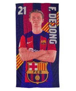 FCB Barcelona Strandlaken Frenkie 100x180 cm Blauw/Rood