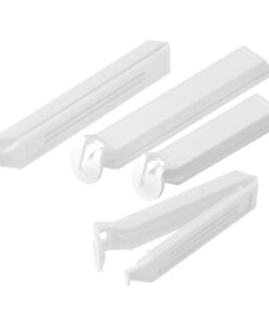Fackelmann Basic Vershoudklem 11 en 8 cm Wit 4 Stuks