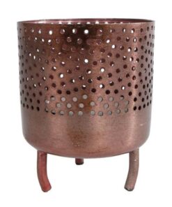 Gifts Amsterdam Metalen Theelichthouder Luca 10x8 cm Koper