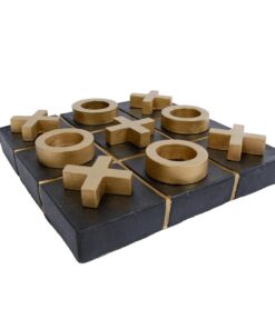 Gifts Amsterdam Noughts and Crosses 21x21x4.5 cm Zwart/Goud