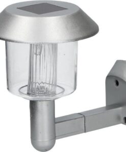 Grundig Wandlamp Solar Led 14 X 9,5 X 12 Cm Staal Zilver