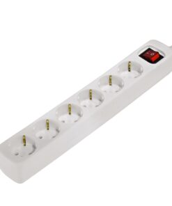 Hama Distribution Panel 6 Sockets With Switch Child-proof 1.4 M White