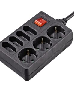 Hama Distribution Panel 7 Sockets With Switch 1.4 M Black