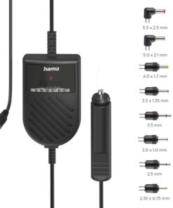 Hama Instelbare Netadapter voor Auto 3000mA 36W 12V + 8 Adapters Zwart