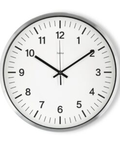 Hama Radiogestuurde Wandklok Shiny Ø 35cm Aluminium