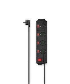 Hama Stekkerdoos 4-voudig 90° Afzonder. Schakelbaar Wandmontage 1