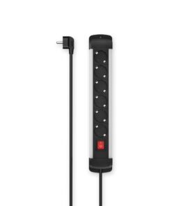 Hama Stekkerdoos 6-Voudig + Schakelaar Zwart