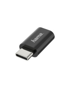 Hama USB OTG Adapter USB C Stekker - Micro USB Aansluiting USB 2.0 480 Mbit/s Zwart